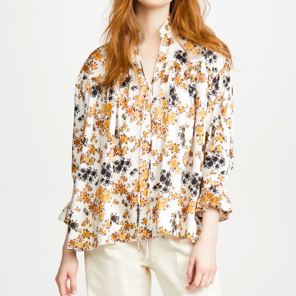 NWT Victoria Victoria Beckham Floral Blouse